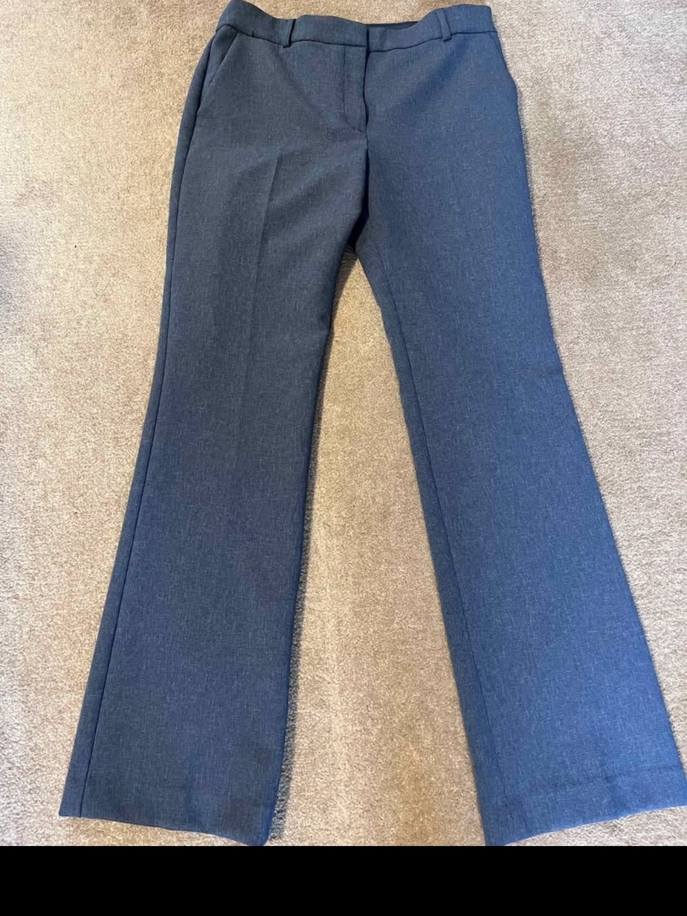 Express Women's Dark Gray/Blue Flare Dress Jeans